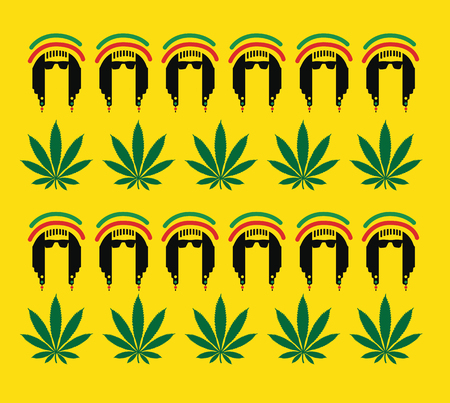 Reggae Culture Concept Design. AI 10 Supported.のイラスト素材