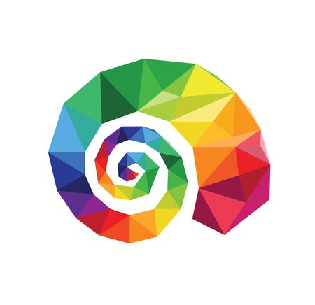 Sea Shell Poligonal Illustration. AI 10 supported.のイラスト素材