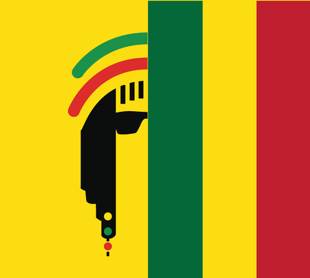 Reggae Culture Concept Design. AI 10 Supported.のイラスト素材