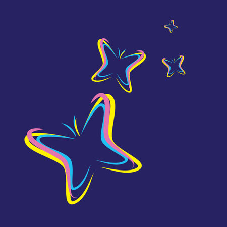 Colored Butterfly. AI 10 supportedのイラスト素材