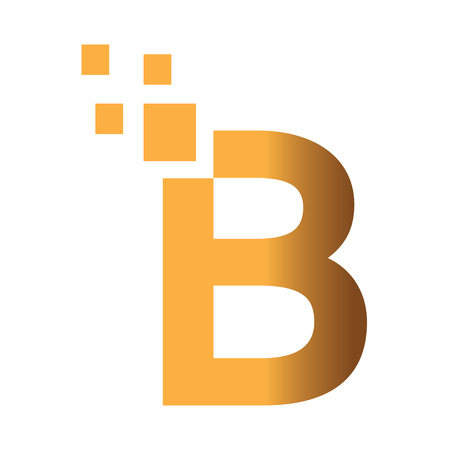 B font and icon design.のイラスト素材