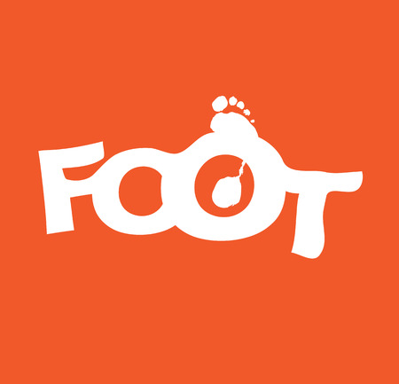 Typographic Foot Design. AI 10 supported.のイラスト素材