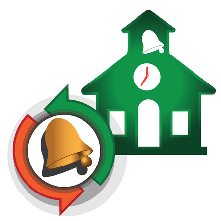 Time to School design concept. AI 10 Supported.のイラスト素材