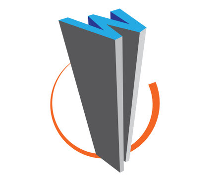 W Letter Design.のイラスト素材