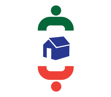 Family Icon Design With Home, AI 8 supported.のイラスト素材