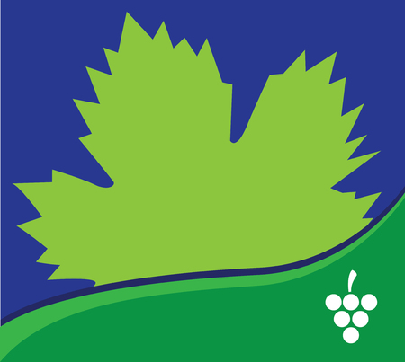 Template Design for Grapes and Leaves. AI 8 supported.のイラスト素材