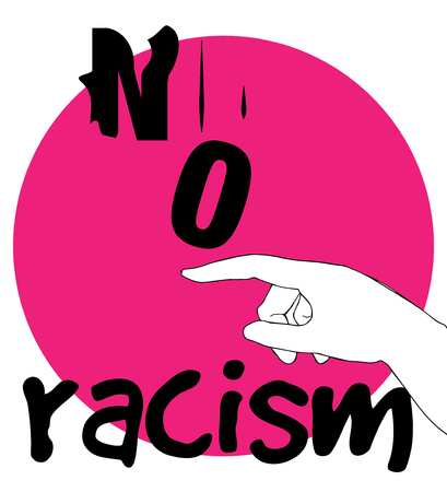 No Racism Concept Design. AI 10 supported.のイラスト素材