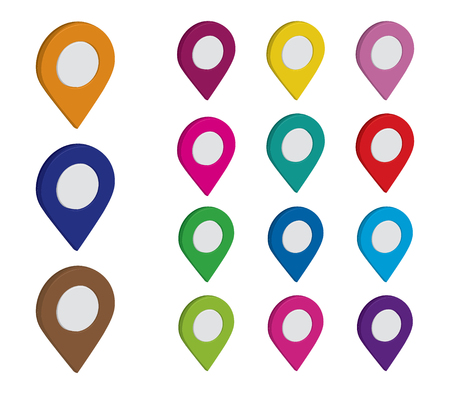 3D Pin Icon Designのイラスト素材