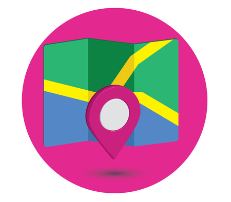 Map Icon an 3D Pin Designのイラスト素材