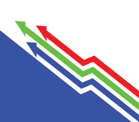 RGB Arrows Up Design.のイラスト素材