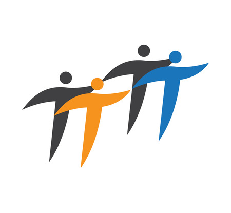 Icon concept with two person. EPS 8 supported.のイラスト素材