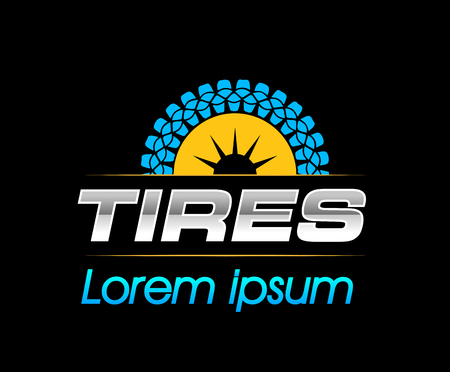 Tires Logo Design Concept. EPS 8 supported.のイラスト素材