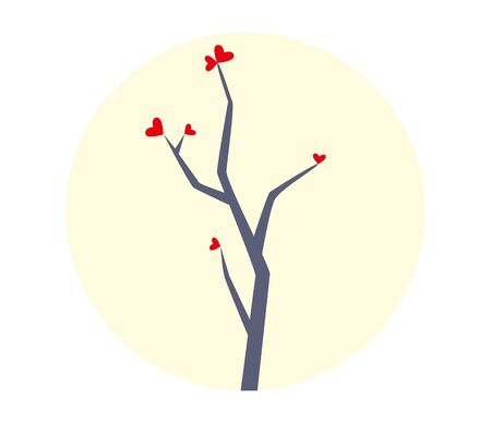 Tree with Hearts Illustrationのイラスト素材