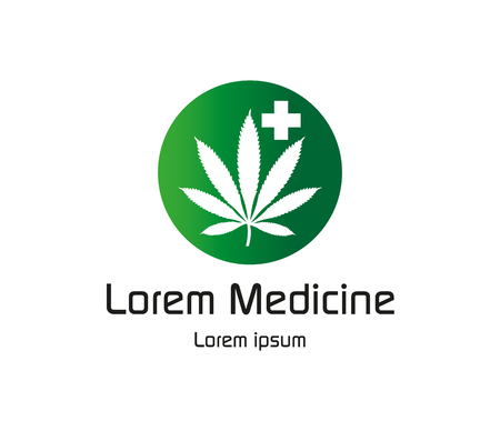 Canabis Medicine Logo Design Concept Eps 8 supported.のイラスト素材