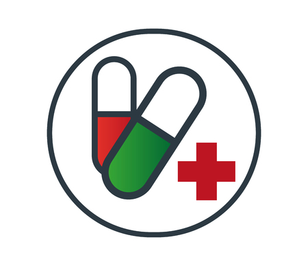 Drug Capsule Icon Design.のイラスト素材