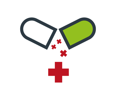 Drug Capsule Icon Design.のイラスト素材