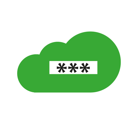 Cloud Computing with Security Icon Designのイラスト素材