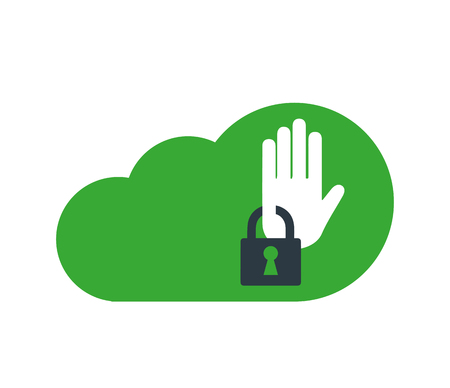 Cloud Computing with Security Concept Icon Designのイラスト素材