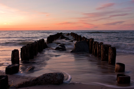 Beautiful sunset beach