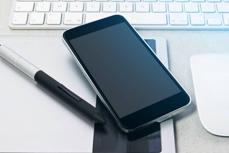 Modern digital tech device mock upの写真素材