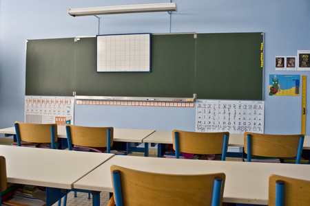 Picture of a real first grade classroomの写真素材