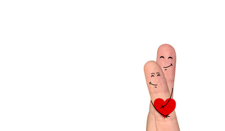 A happy couple in love celebrating Valentineâ€™s day