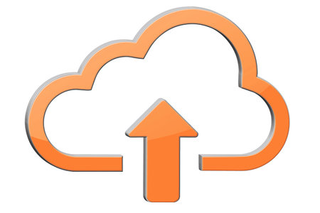 Colorful cloud icon illustration on white background