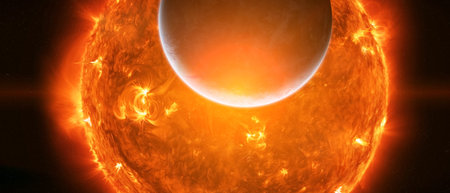 Sun exploding close to inhabited planet Earth