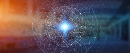 Futuristic data networkの写真素材