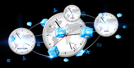 Four white timers from different countries connected to each others