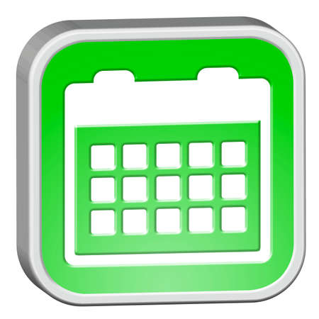 Calendar web icon on white backgroundの写真素材