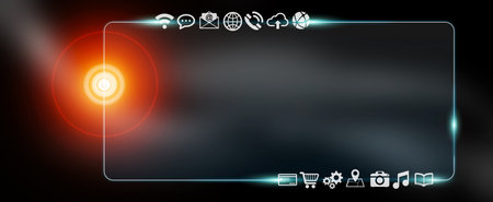 Modern digital tactile interface web address bar