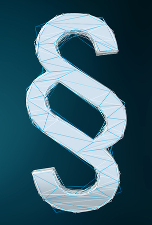 Law protection right icons on dark background 3D renderingの写真素材