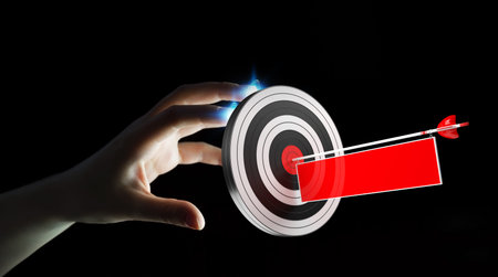 Businessman on blurred background using 3D rendering target