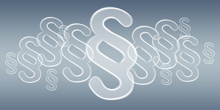 Hand-drawn law protection right symbol on grey backgroundの写真素材