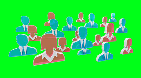 Candidate for a job illustration on green background 3D rendering