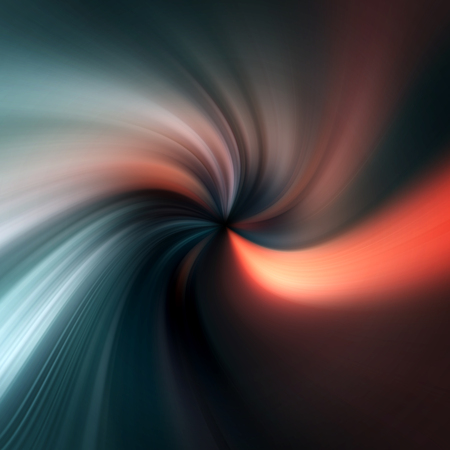 Abstract green orange light zoom effect backgroundの写真素材
