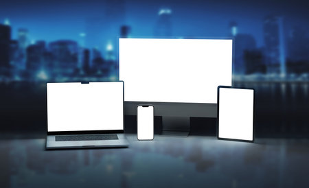 PARIS - France - April 28, 2022: Newly released Apple devices, Imac 24 desktop computer, Iphone 13...