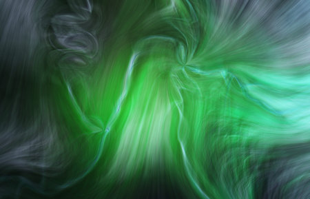 Abstract green blur texture effect. Blurred veins water stream backdrop with a smoke style. Smooth...