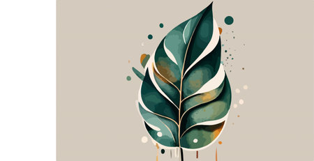 Abstract watercolor leaf background, vector illustration. Suitable for your design.のイラスト素材