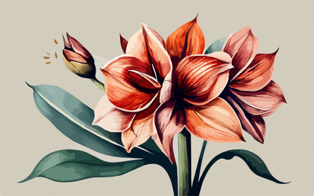 Bouquet of flowers in watercolor style. Vector illustration.のイラスト素材
