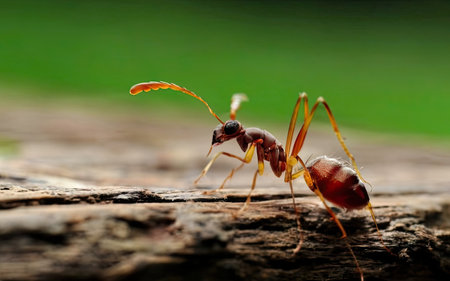 Ants are the most common insects in the world. They are found mainly in tropical forests.の素材
