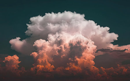 Dramatic sky with stormy clouds, nature abstract background.の素材