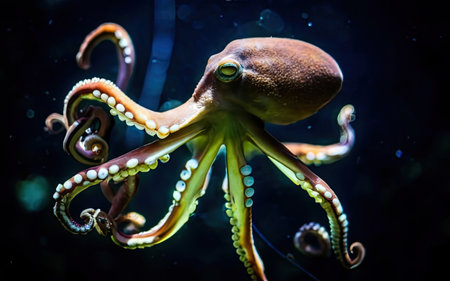 Octopus in the aquarium. Close up of a sea animal.の素材