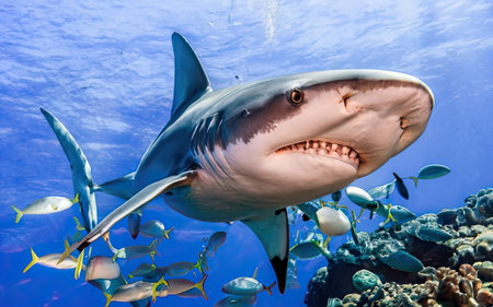 Great White Shark (Carcharodon carcharias) in the Red Seaの素材