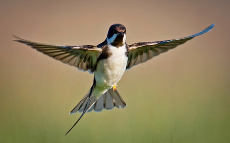 Malaysian swallow (Hirundo rustica) in flightの素材