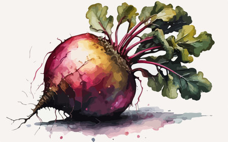 Beetroot vector illustration. Hand drawn beetroot illustration. Beetroot vector illustration.のイラスト素材