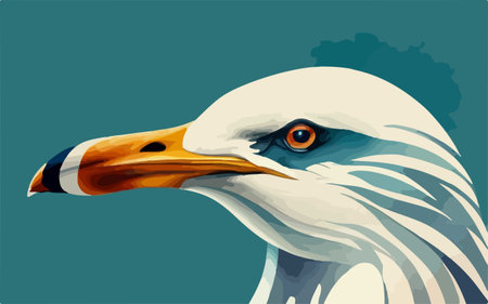 Bald Eagle. Vector illustration of the head of a bald eagle.のイラスト素材