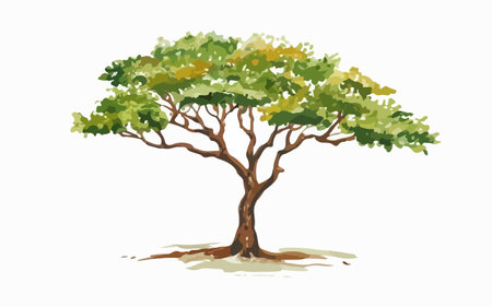 Tree isolated on a white background. Vector illustration. EPS 10.のイラスト素材