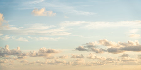 Blue and orange sky background in twilight sunset